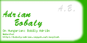 adrian bobaly business card